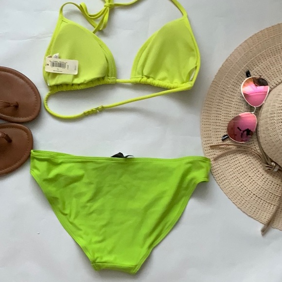 NWT 💚👙Aerie Swim Bikini Neon Green Small - Picture 4 of 4